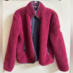 Ivory Ella Women's Burgundy Full Zip Sweatshirt size Small